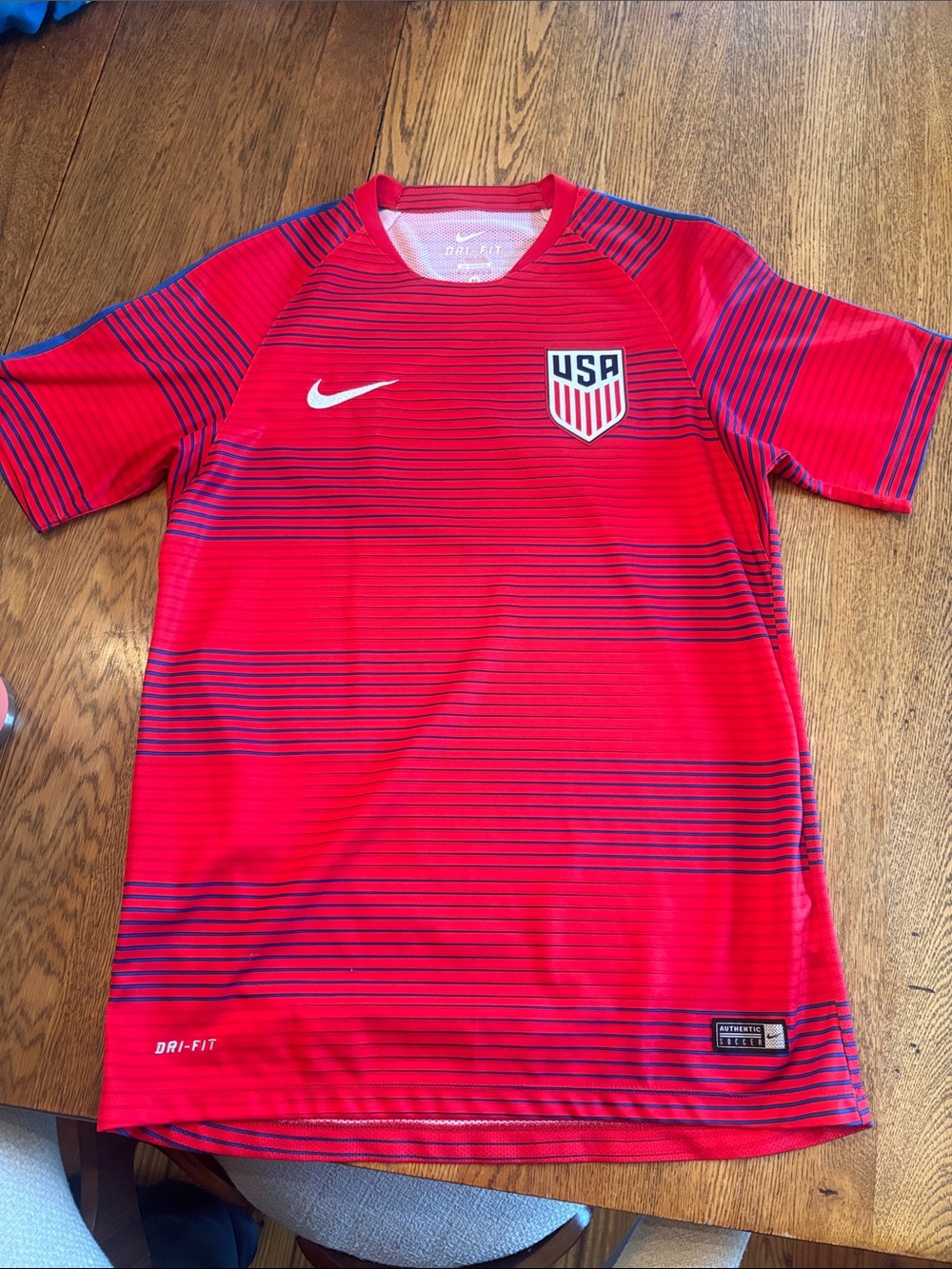 Nike USA Soccer Dri-FIT jersey Red & Blue Mens Medium